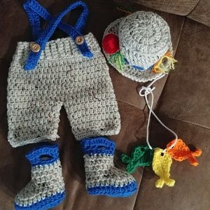 Crochet fishing outfit